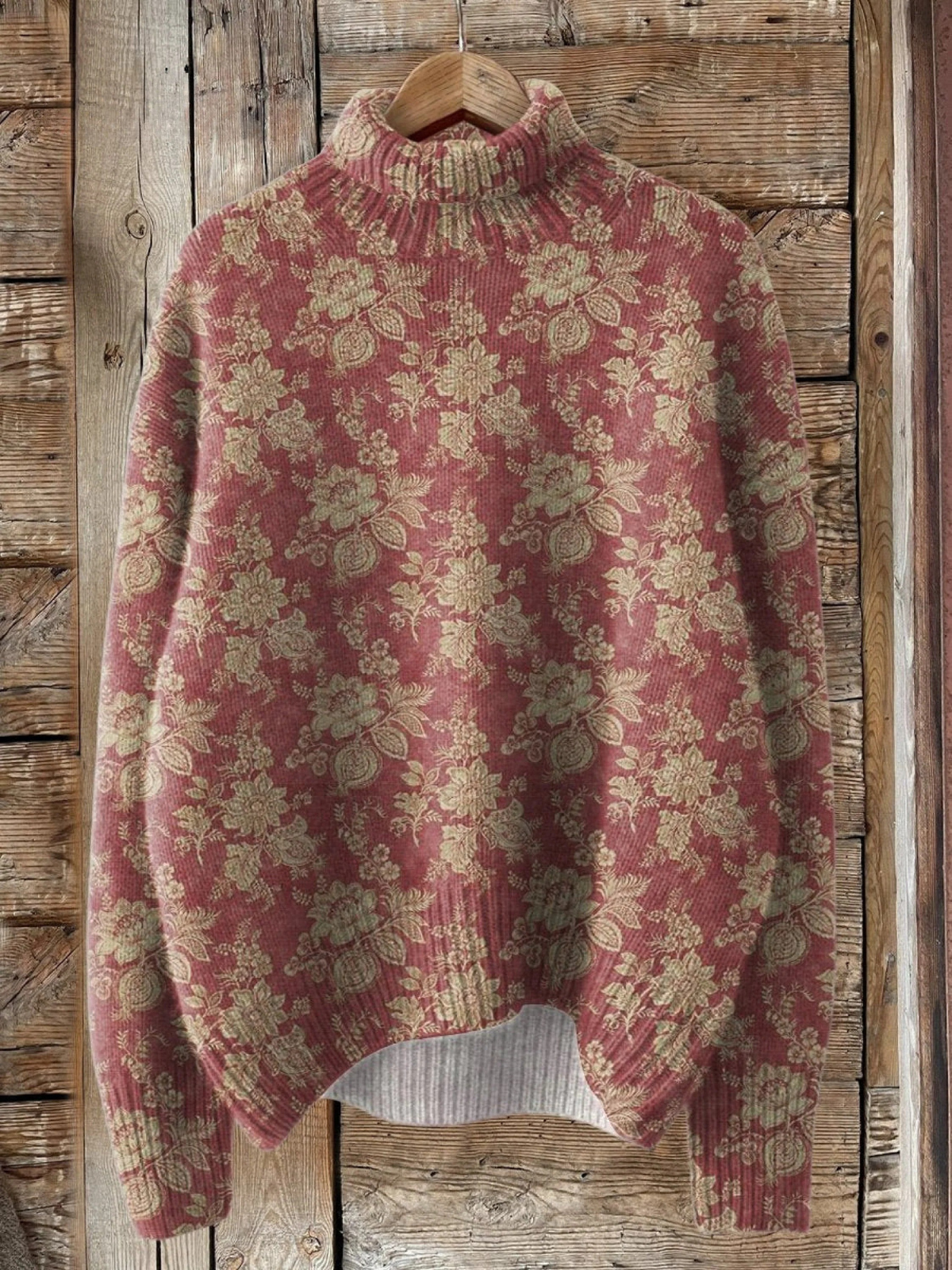 Marleen retro coltrui met rozenprint