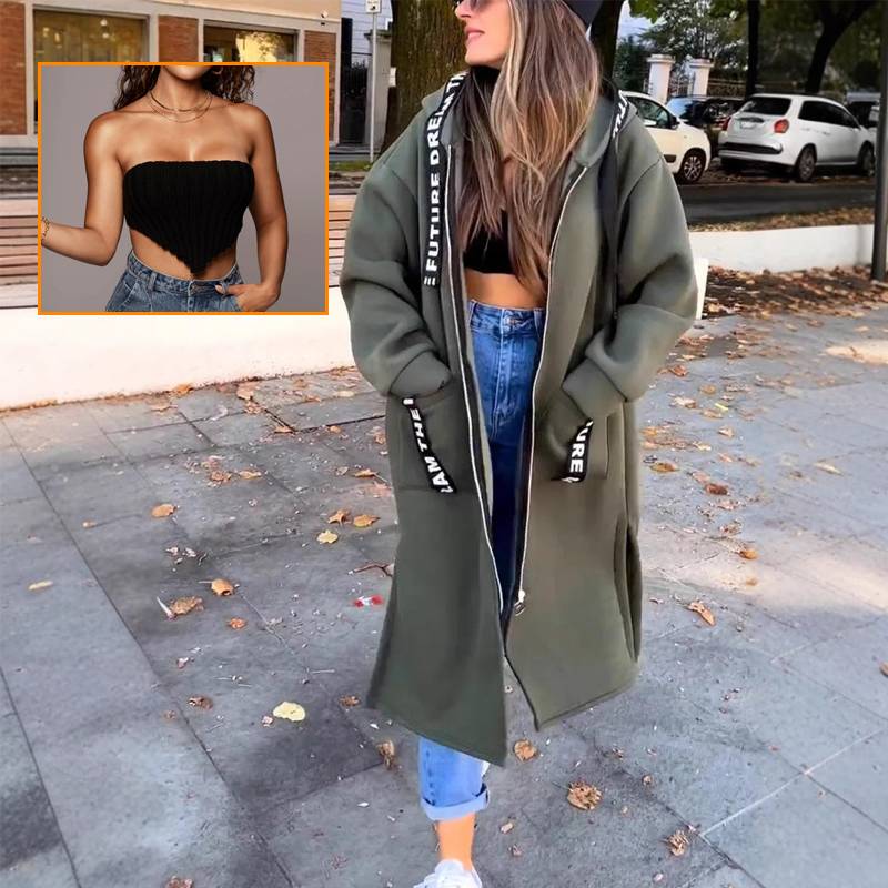 Wieke | Lange hoodie voor dames