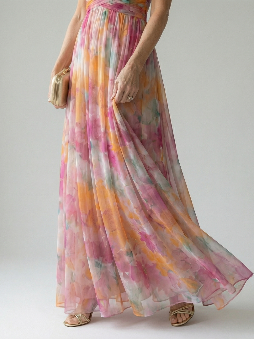 Giselle | Betoverende maxi-jurk met bloemenmotief