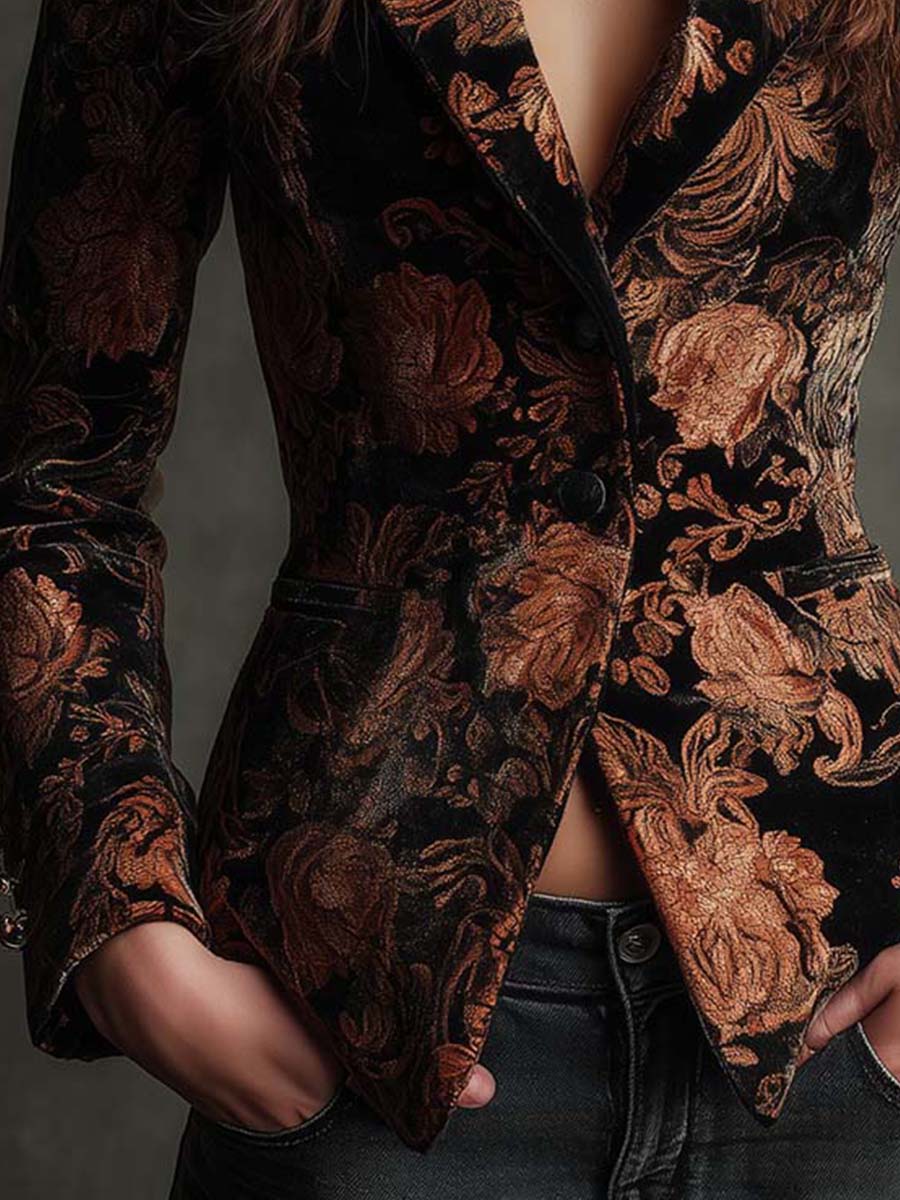 Celeste blazer met bloemenprint