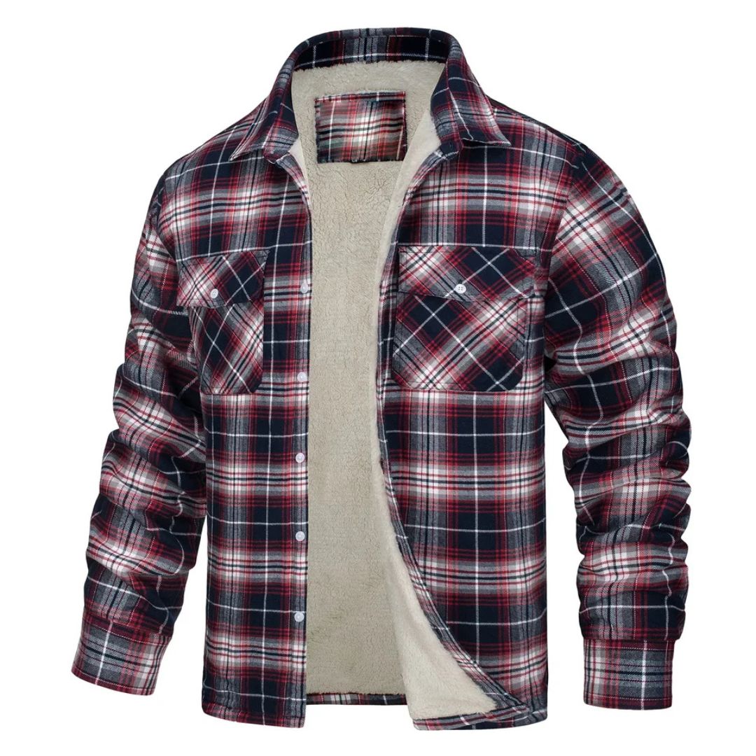 Alberto Warm jack met ruitmotief