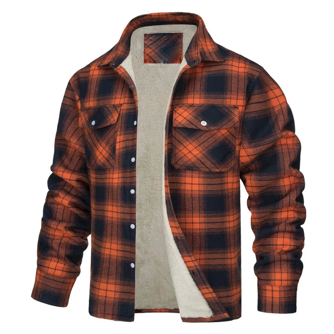 Alberto Warm jack met ruitmotief