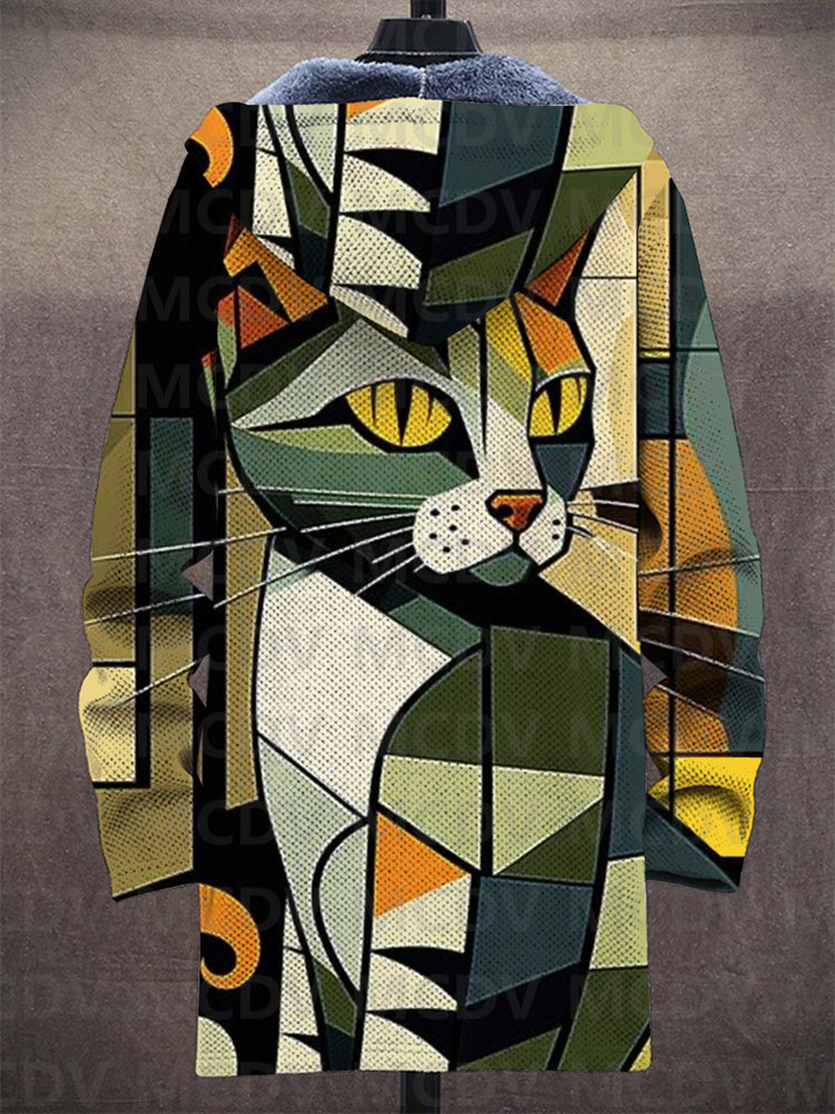 Pietro jas met capuchon en artistieke print