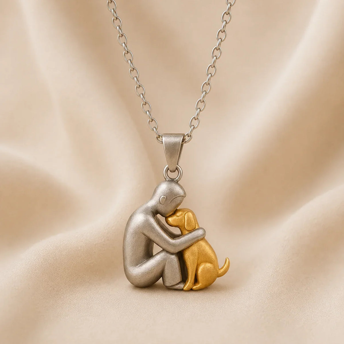 De Eeuwige Omhelzing Ketting man & hond