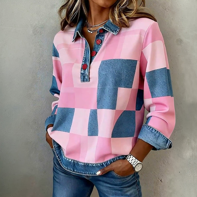 Vintage Geruite Sweatshirt