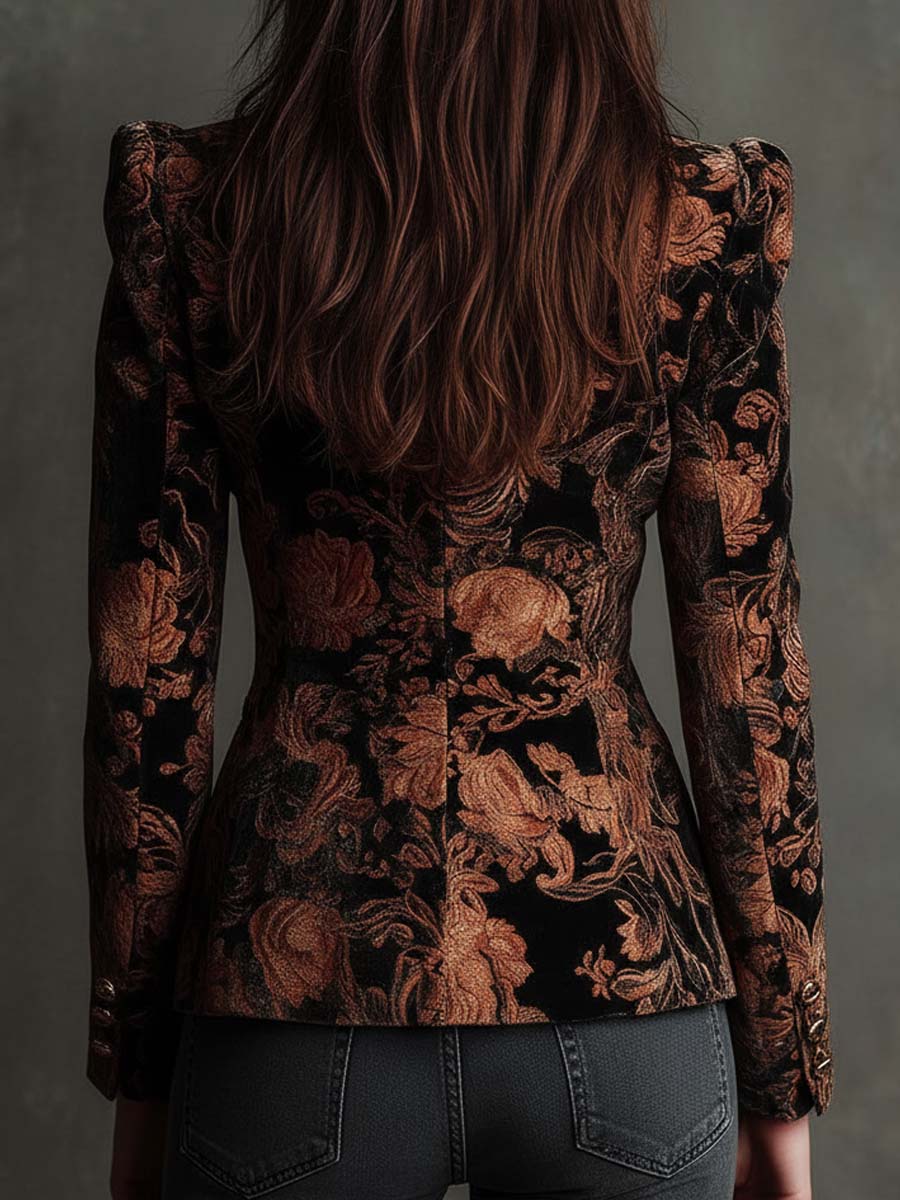 Celeste blazer met bloemenprint