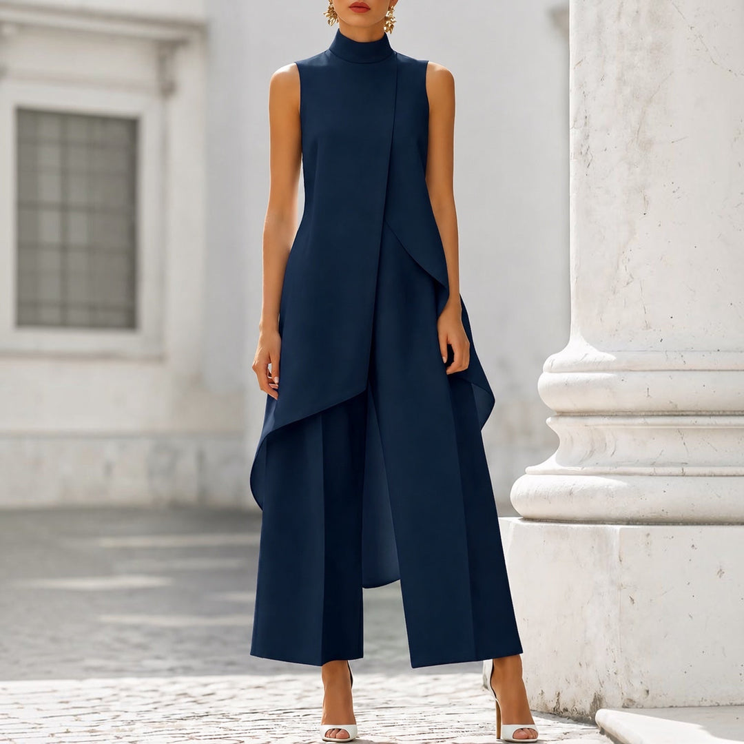 Valentina | Elegante jumpsuit met gedrapeerde col