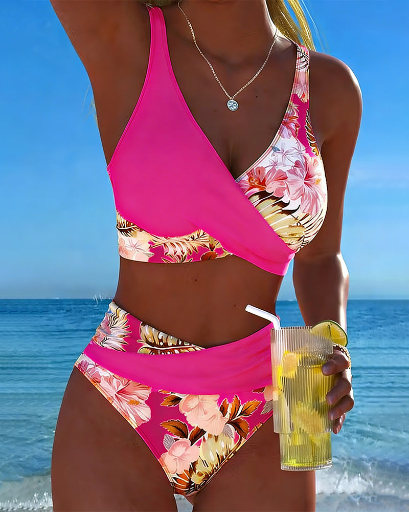 Jolina™ | Bloemen Contrast Split Bikini