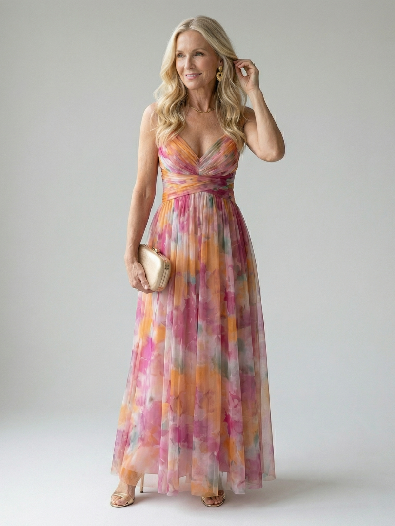 Giselle | Betoverende maxi-jurk met bloemenmotief