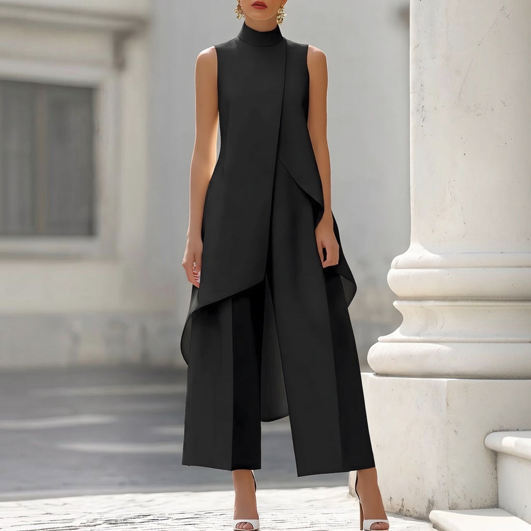 Valentina | Elegante jumpsuit met gedrapeerde col