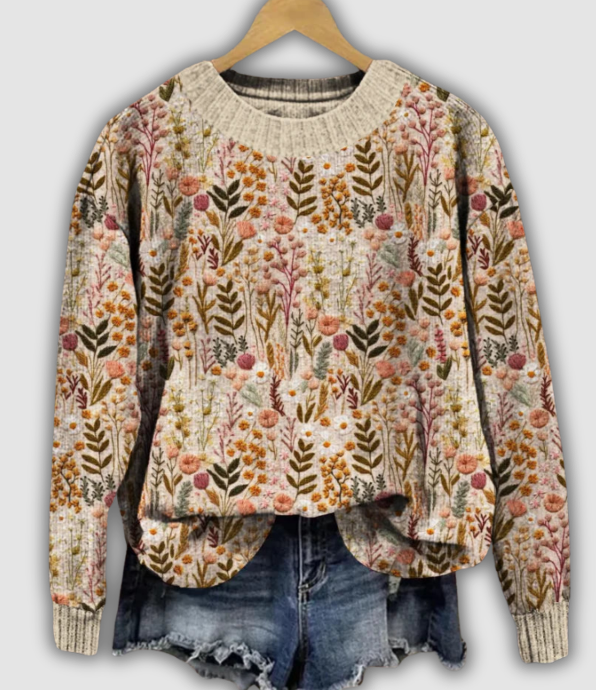 Florienne | Geborduurde retro trui