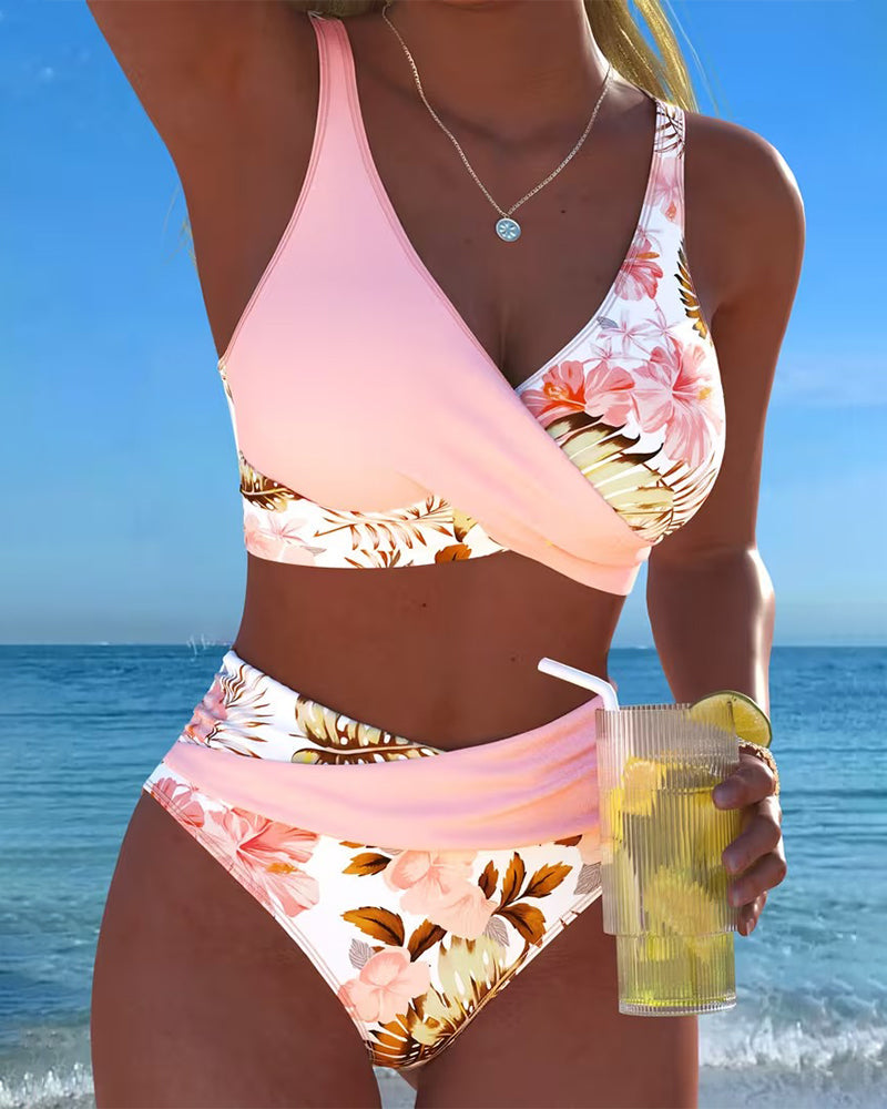 Jolina™ | Bloemen Contrast Split Bikini
