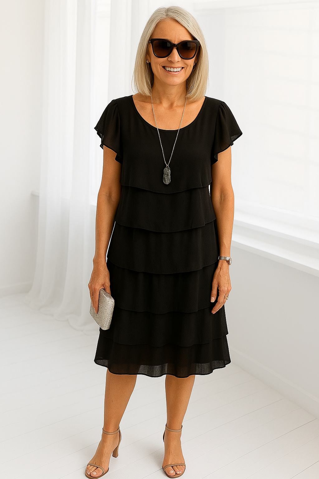 Olivia™ | Jurk met vlindermouwen