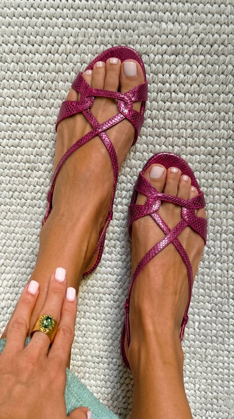 Nicoletta | Platte sandalen met open neus