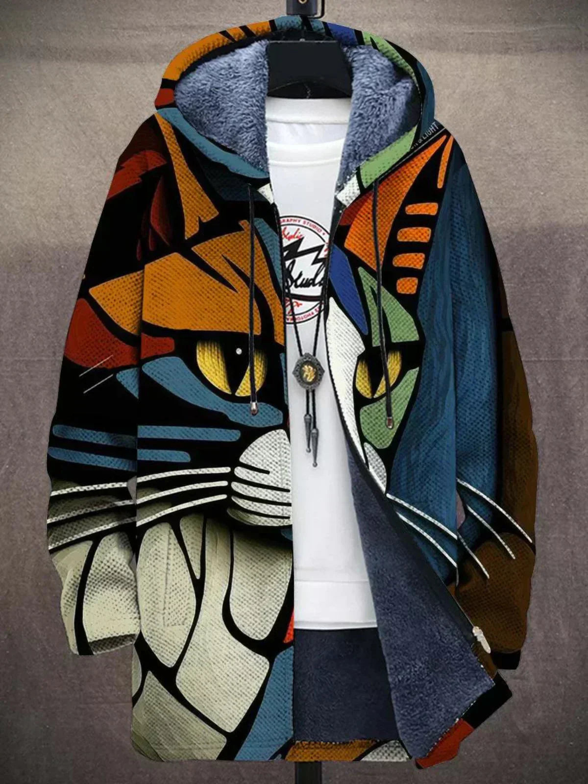Rossana artistiek vest met capuchon