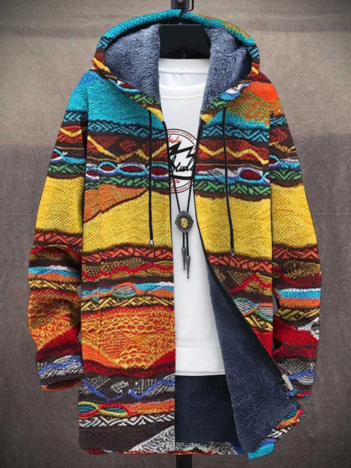 Rossana artistiek vest met capuchon