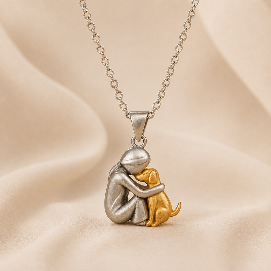 De Eeuwige Omhelzing Ketting vrouw & hond