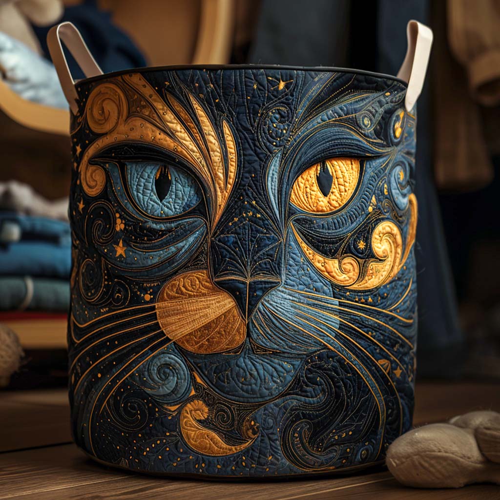 Gequilte mand | Kat onder een sterrenhemel