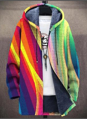 Marcello vest met capuchon in opvallend design