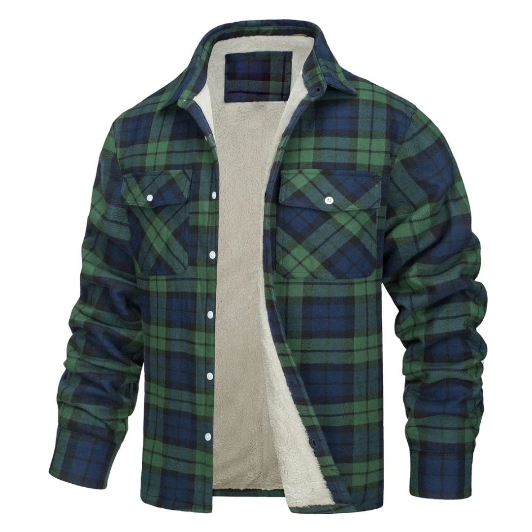 Alberto Warm jack met ruitmotief