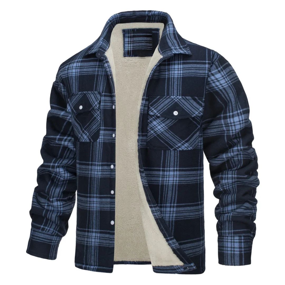 Alberto Warm jack met ruitmotief