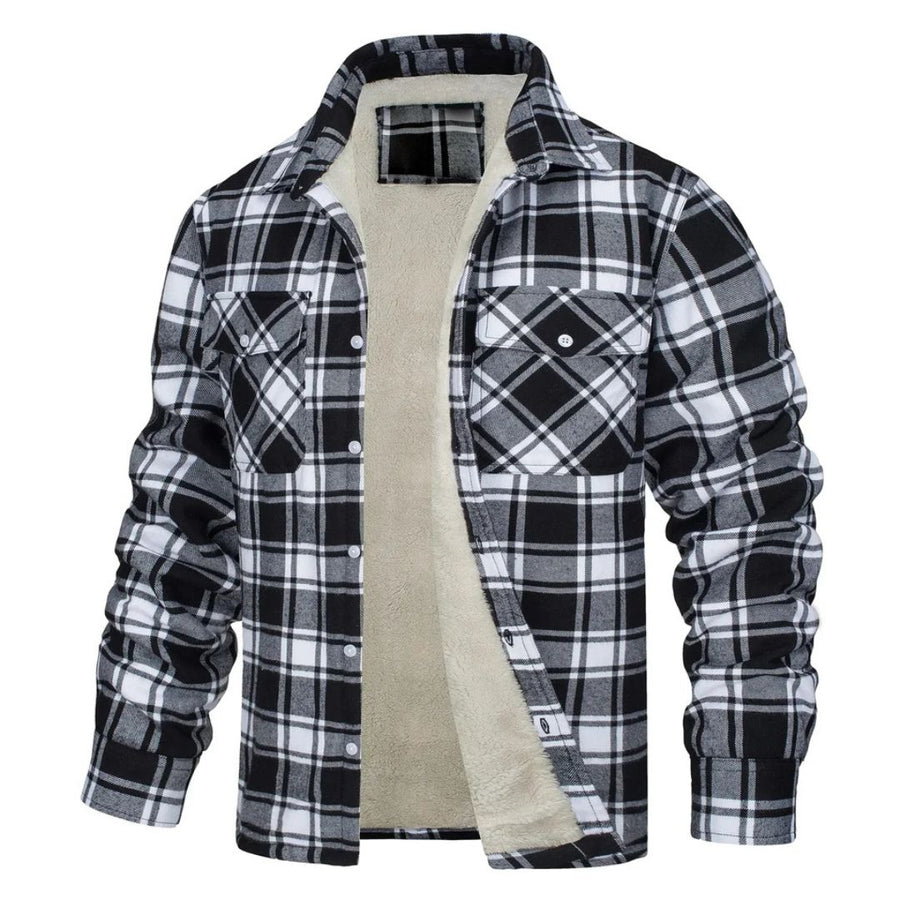 Alberto Warm jack met ruitmotief