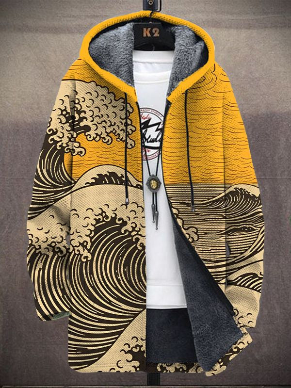Benedetta vest met capuchon en artistieke print