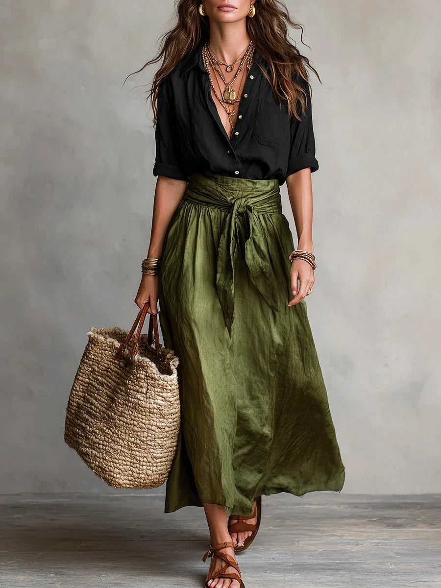 Vida | Elegante tweedelige set met midirok
