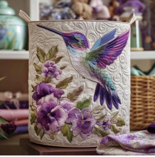 Gequilte mand | Kolibrie tussen bloemen