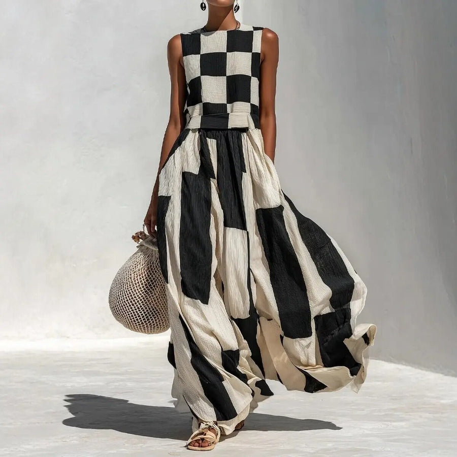 Noa | Maxi-jurk met geometrische print