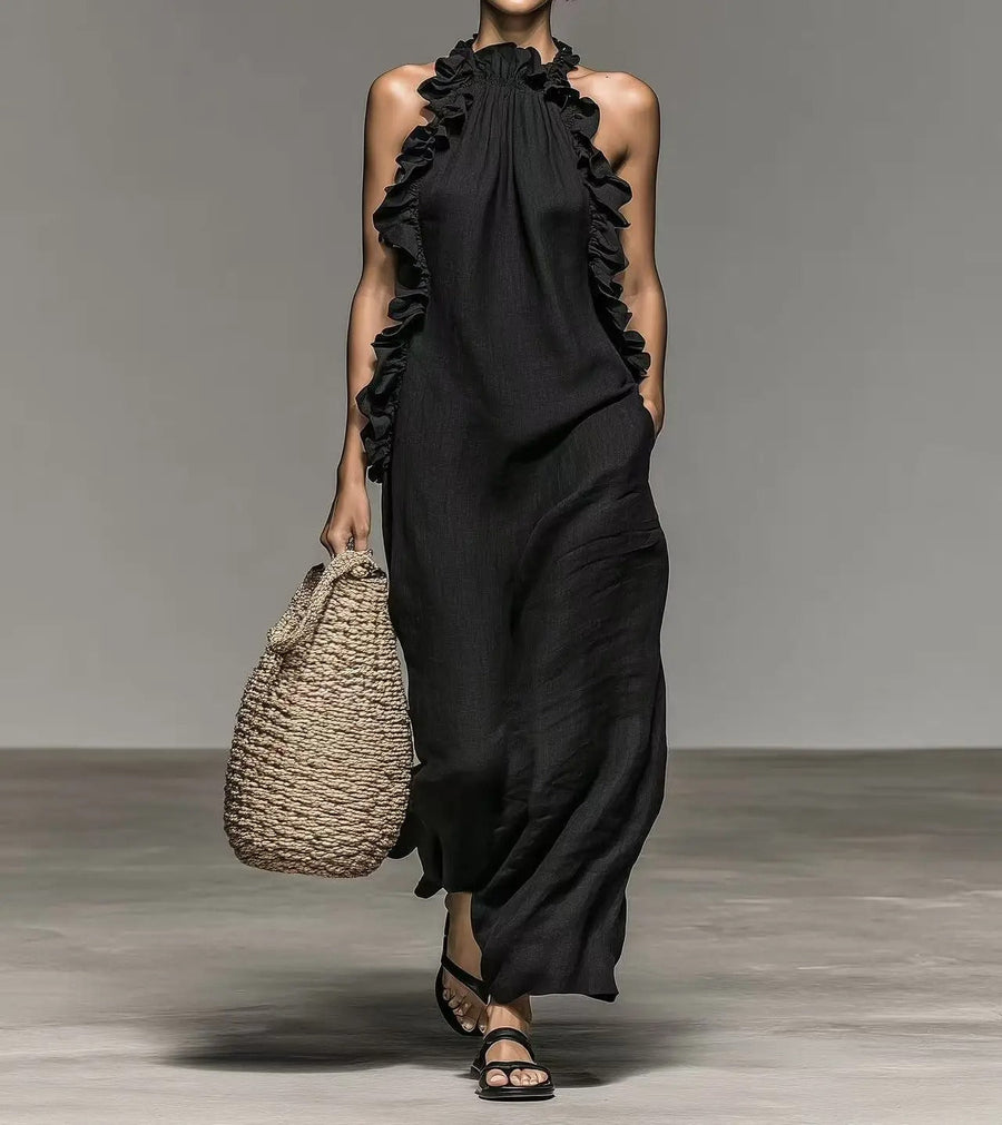 Adriana | Maxi-jurk met halterhals